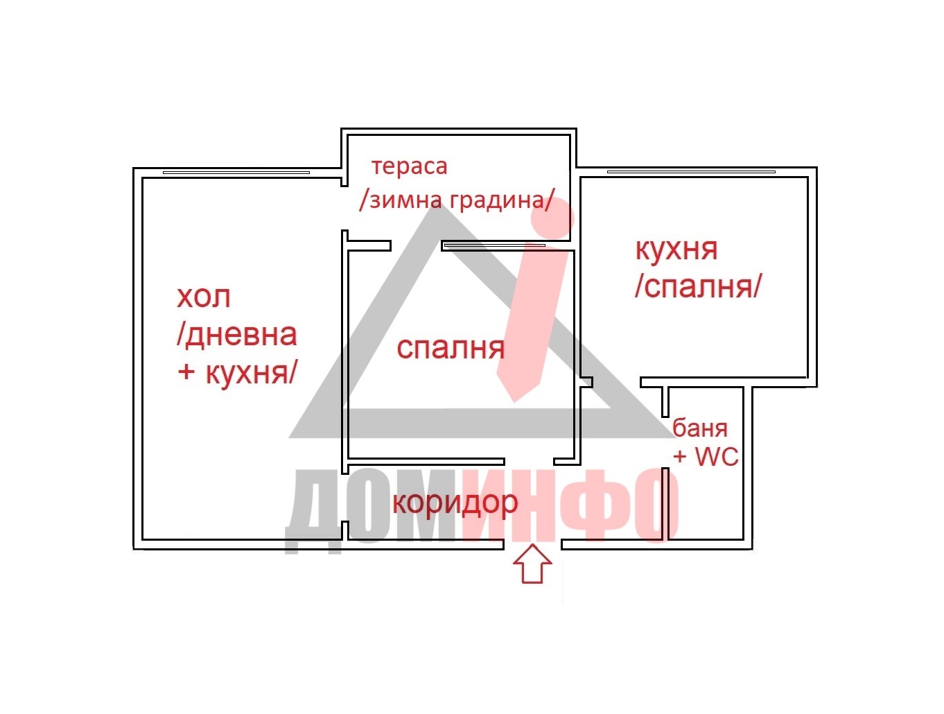 Луксозно изпълнен апартамент, преустроен в тристаен